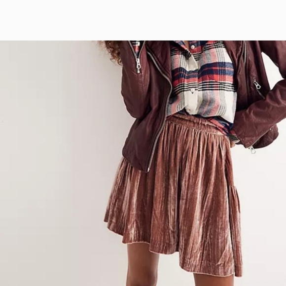 NWOT Madewell Sunset Velvet Mini Skirt in Rose SIZE 0 - Picture 6 of 11